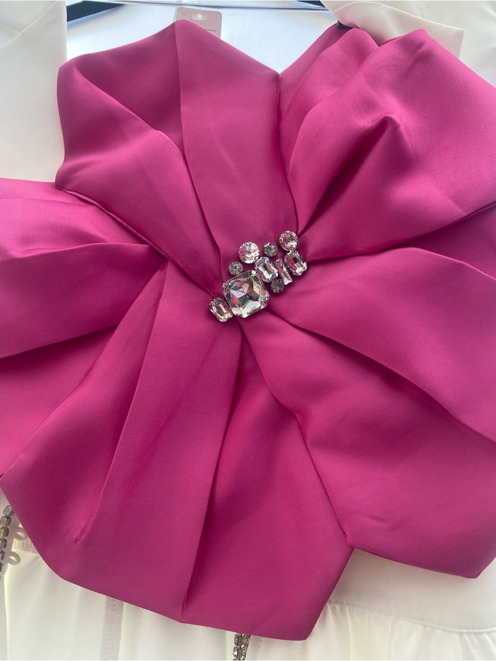 Fuchsia Floral shape Bra Accent Top